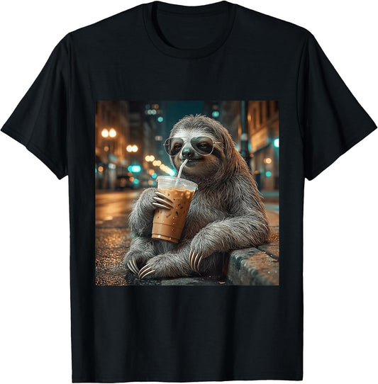Funny Sloth Drinking Coffee Apparel Men Women