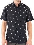 Men’s Short Sleeve Button Down Novelty Print Shirts – Casual Collared Summer Vacation Shirts for Men – Big & Tall Sizes S–4XL