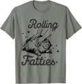 Rolling Fatties Cat Funny Cute Cat Lover Kitten Owner Kitty T-Shirt