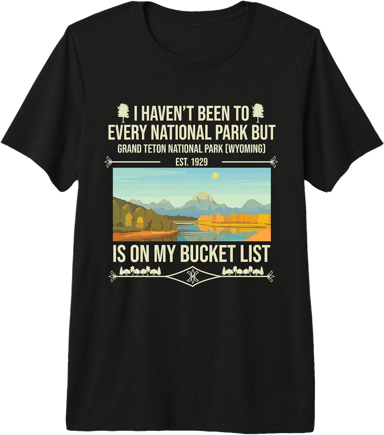 US National Park Souvenir Shirts Grand Teton Park