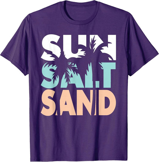 Sun Salt Sand Funny Summer Beach Vacation Palm