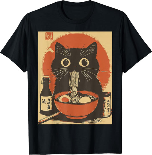 Kawaii Ramen Lovers Cat Anime Japanese Streetwear