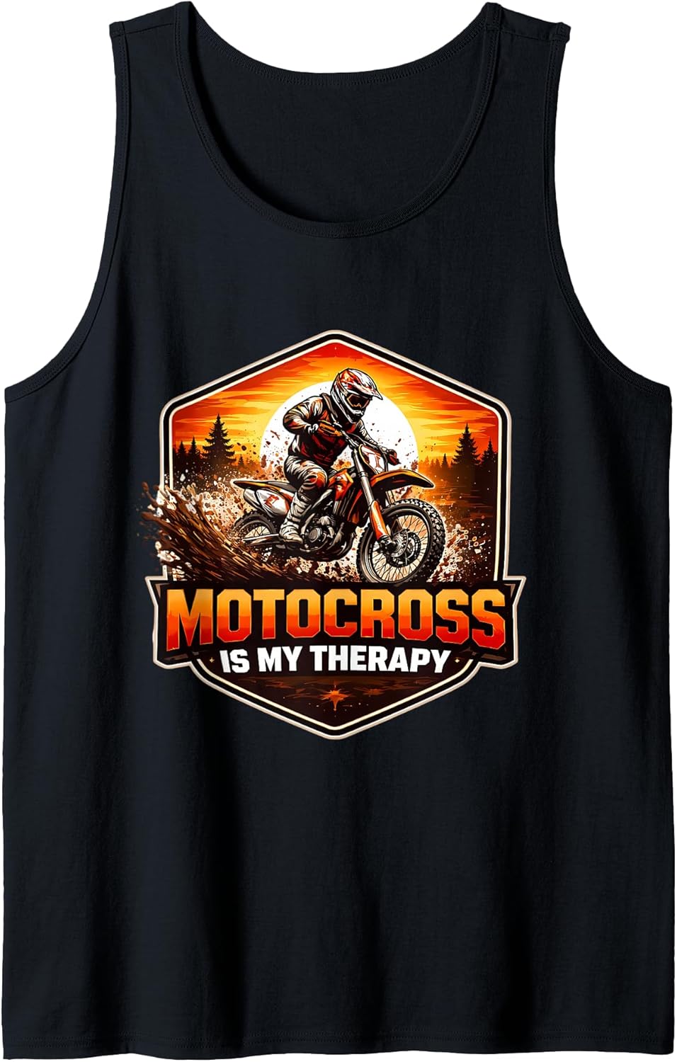 Motocross Is My Therapy Dirt Bike Rider Merch