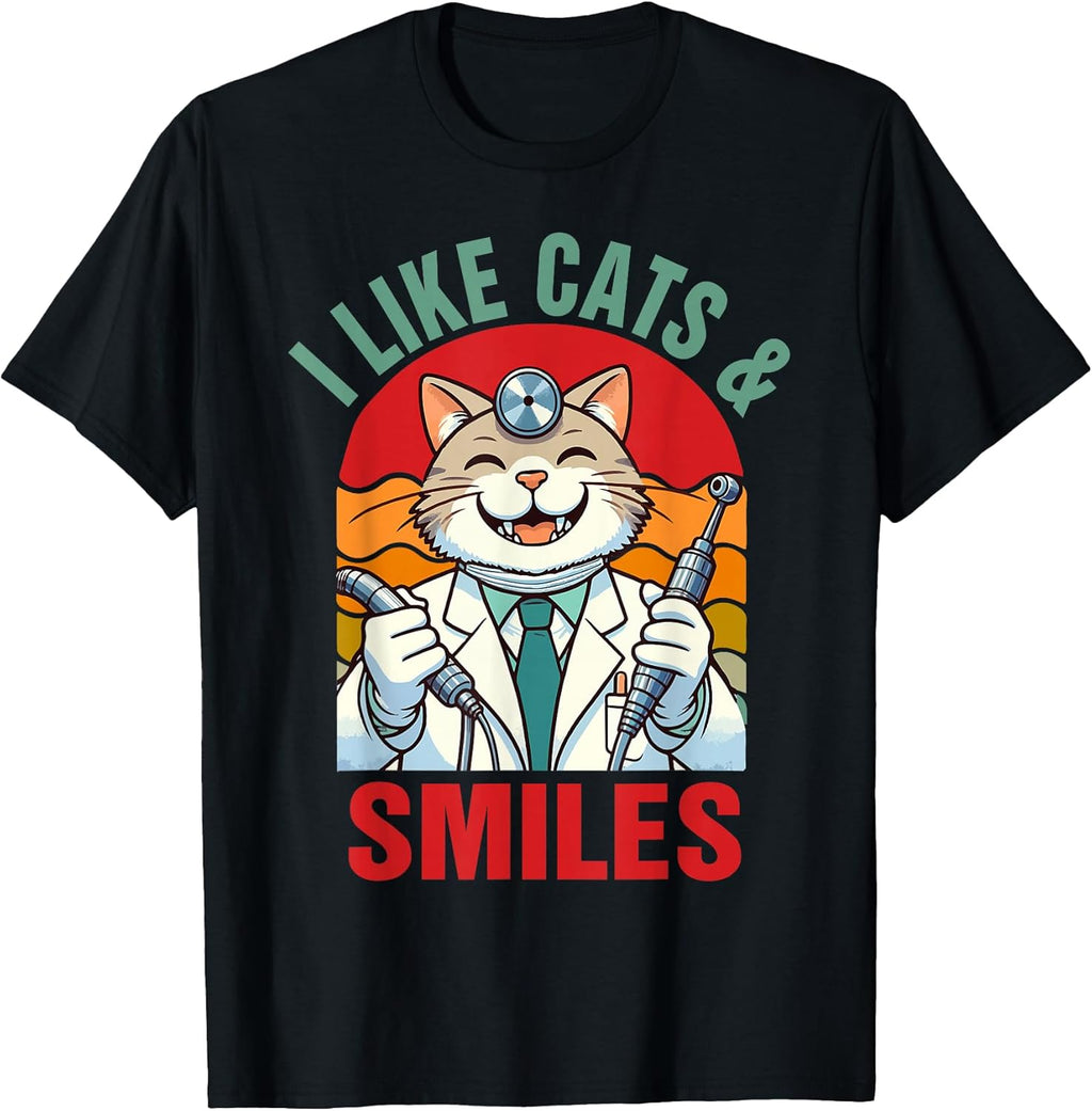 Retro Vintage Funny Cats Orthodontist