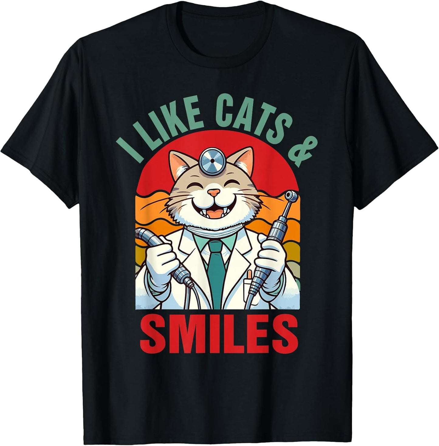 Retro Vintage Funny Cats Orthodontist