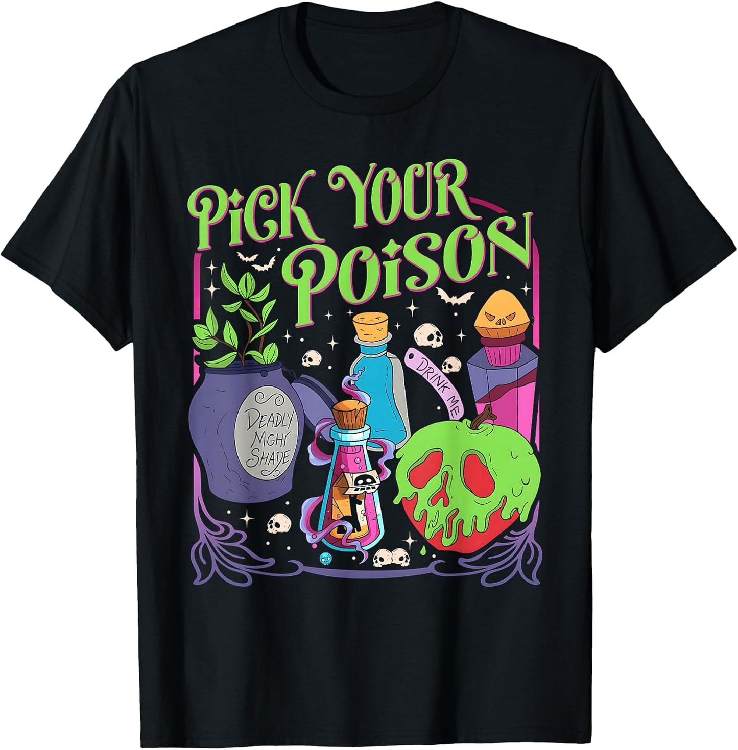 Funny Pick Your Poison Halloween Tee Shirt