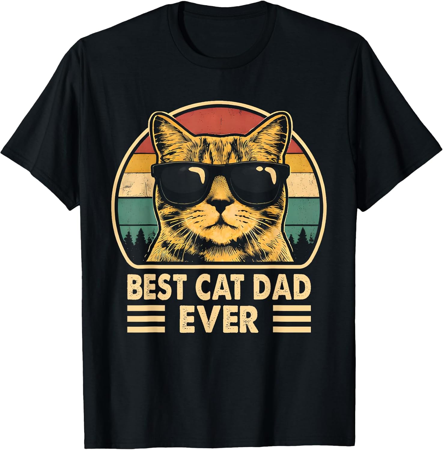Best Cat Dad Ever Funny Cat Dad Lover Father's Day Cat Daddy T-Shirt