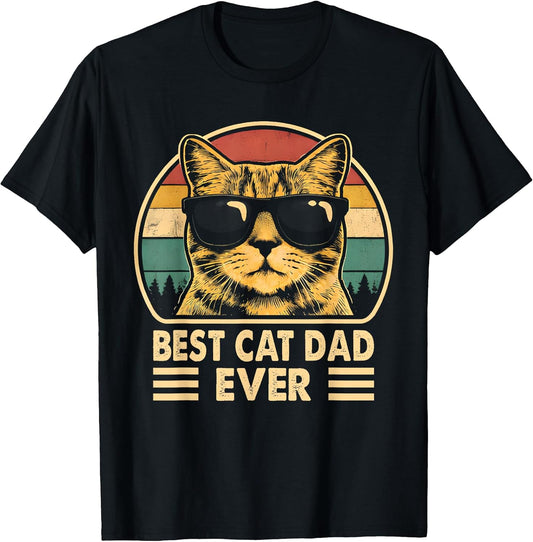 Best Cat Dad Ever Funny Cat Dad Lover Father's Day Cat Daddy T-Shirt