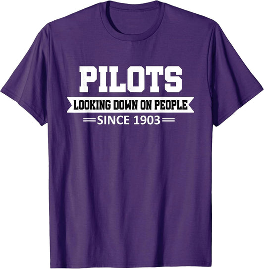 Pilot looking Down on People tee