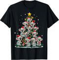 Tree Hugger Christmas Koala Tree Lights Santa Hats