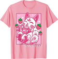 Kitsune Japanese Anime Fox Kawaii Strawberry Milk T-Shirt Small