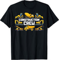 Construction Crew Worker Excavator Kids Boys Girls T-Shirt