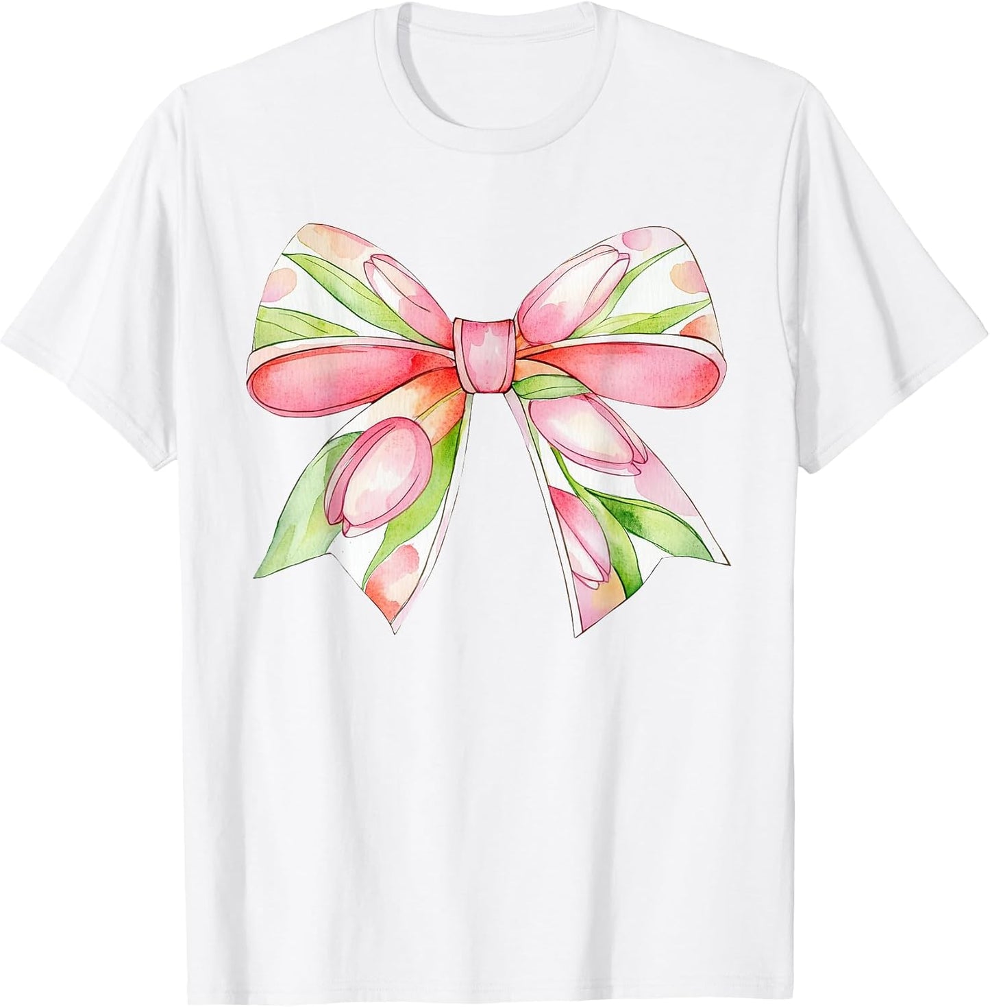 Easter Tulips Coquette Bow Cute Girly Feminine