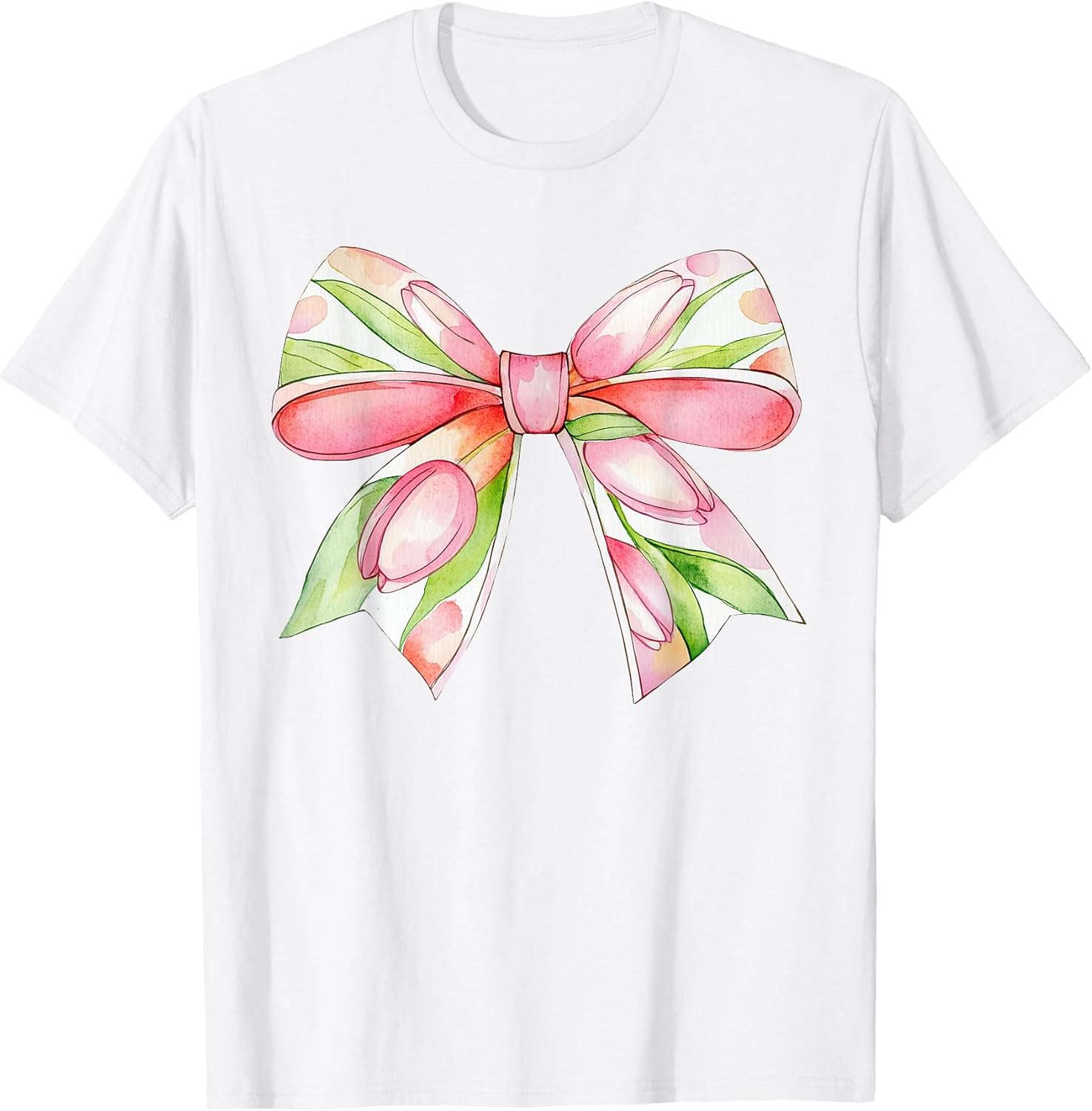 Easter Tulips Coquette Bow Cute Girly Feminine