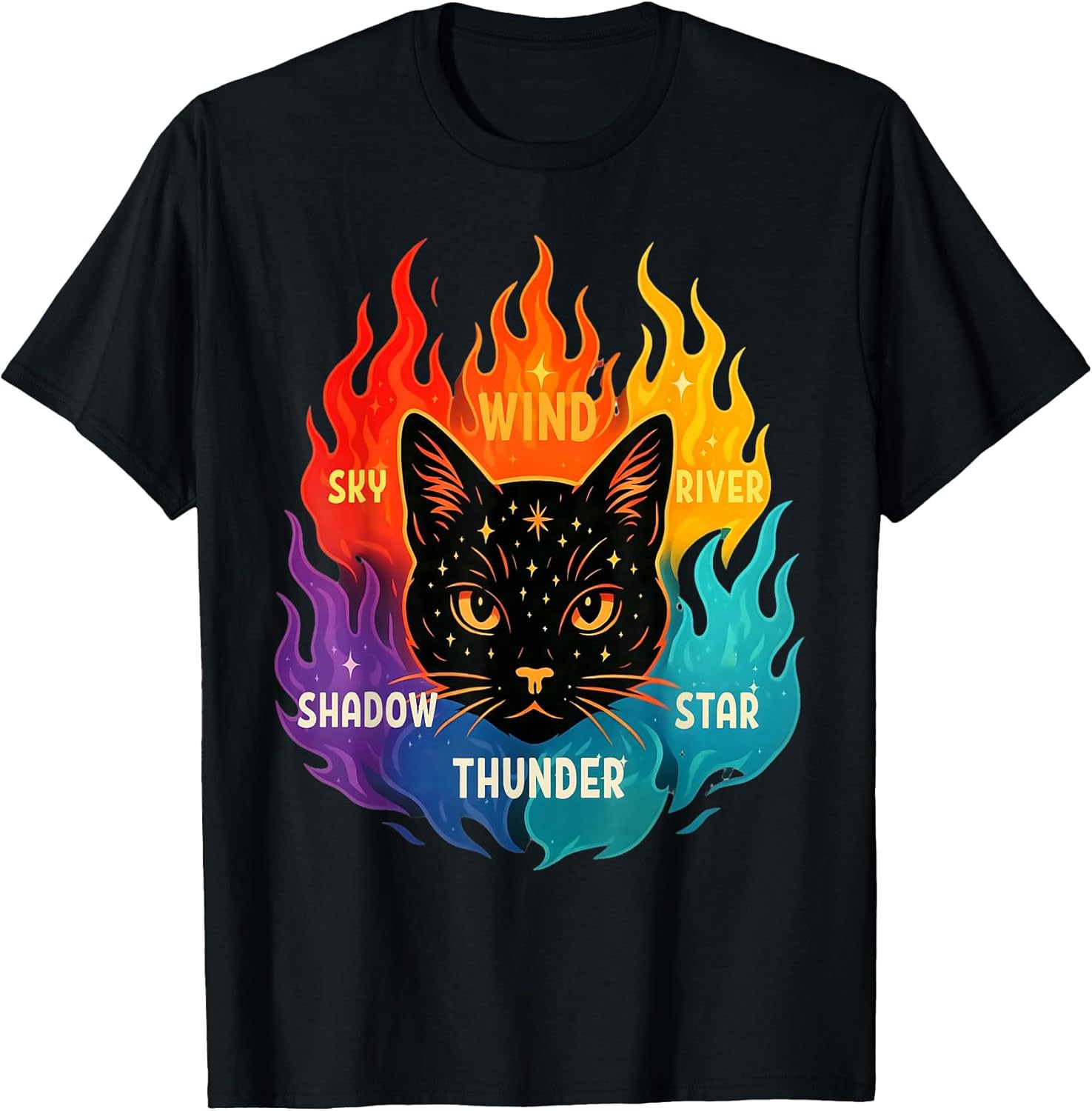 Mystic Tribal Cat Emblem Elemental Warrior