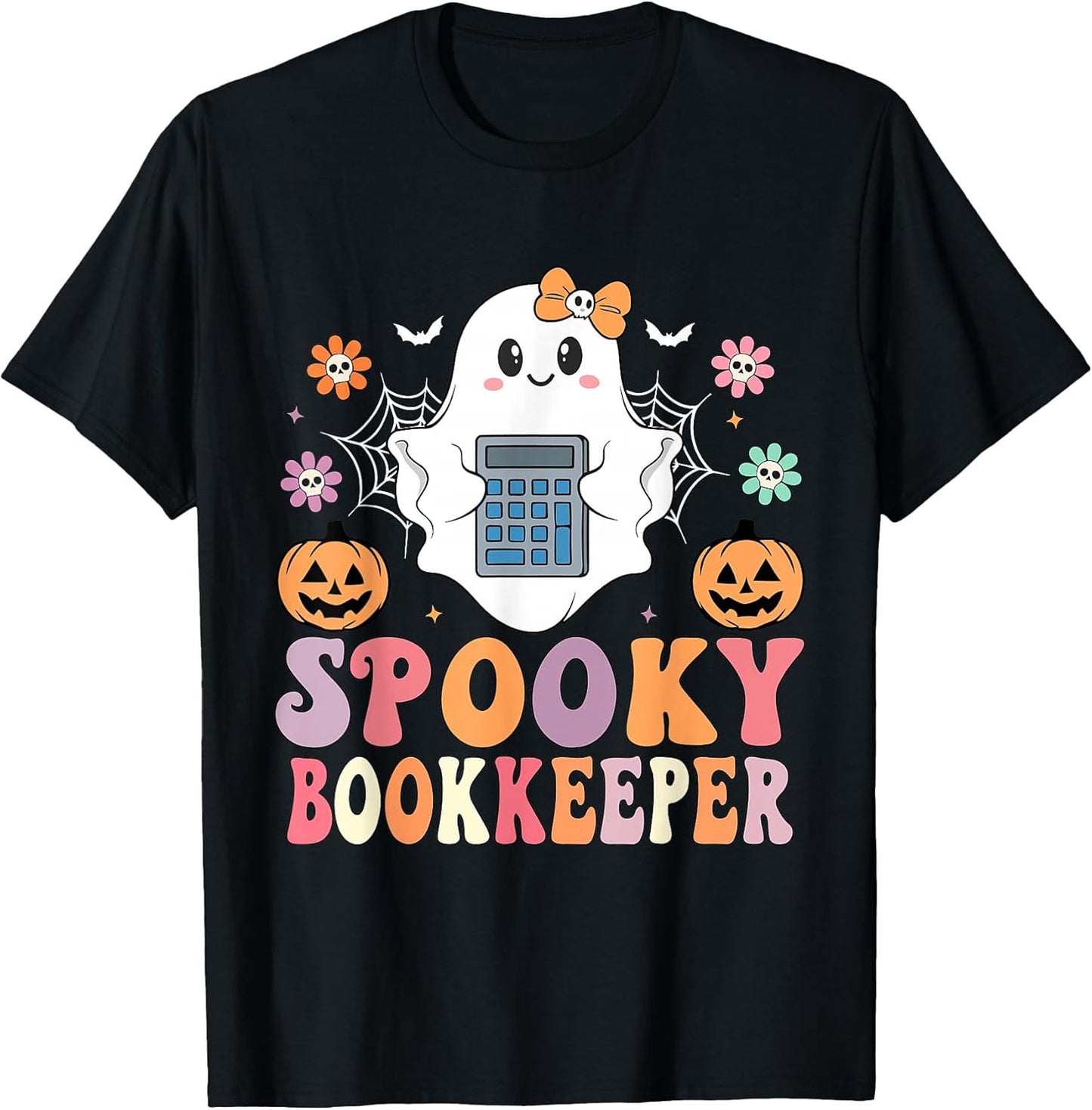 Funny Spooky Ghost Bookkeeper Halloween Apparel