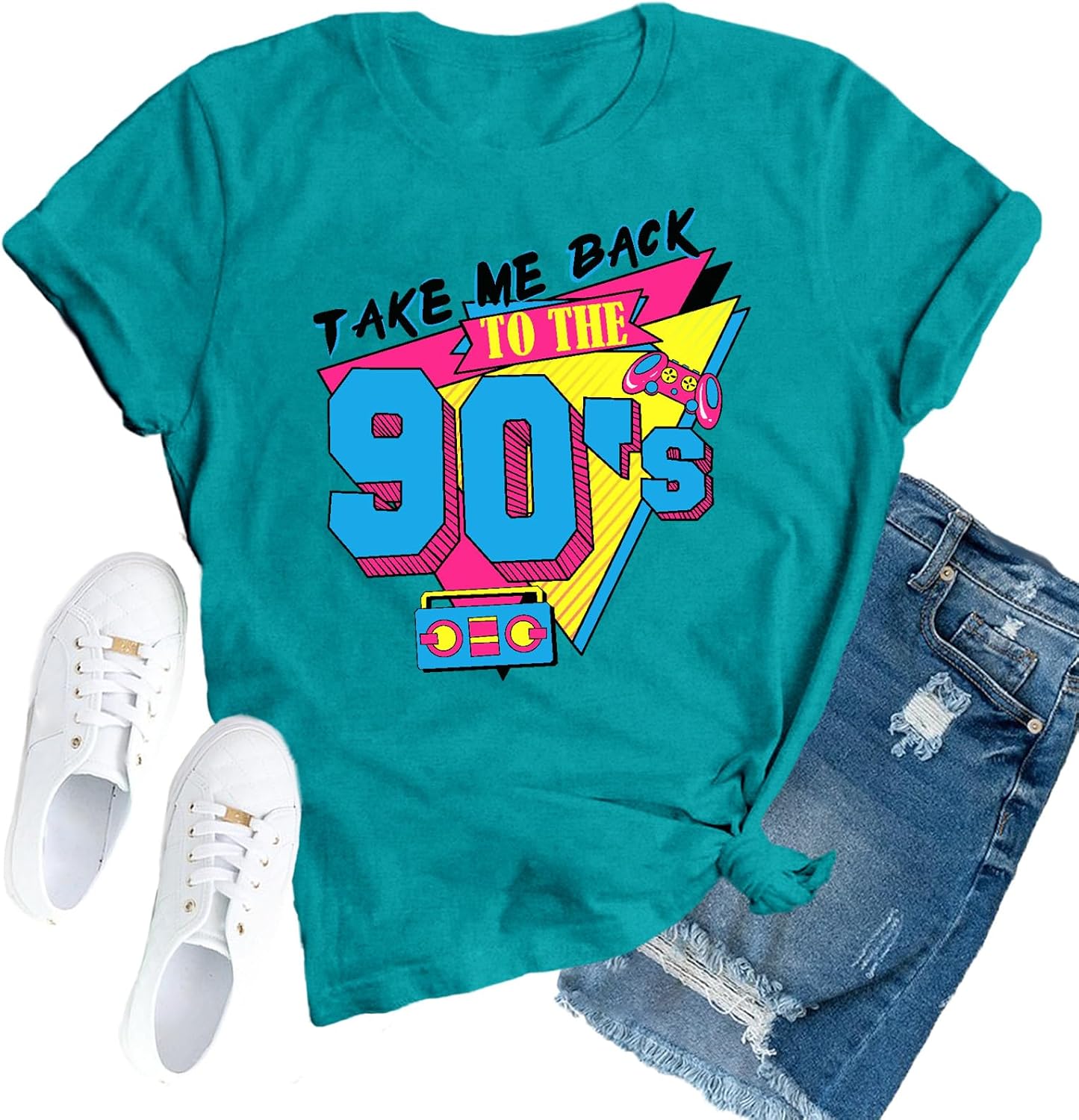 90s Shirts for Women Vintage Take Me Back to The 90s T-Shirt Retro 1990 Party Outfits