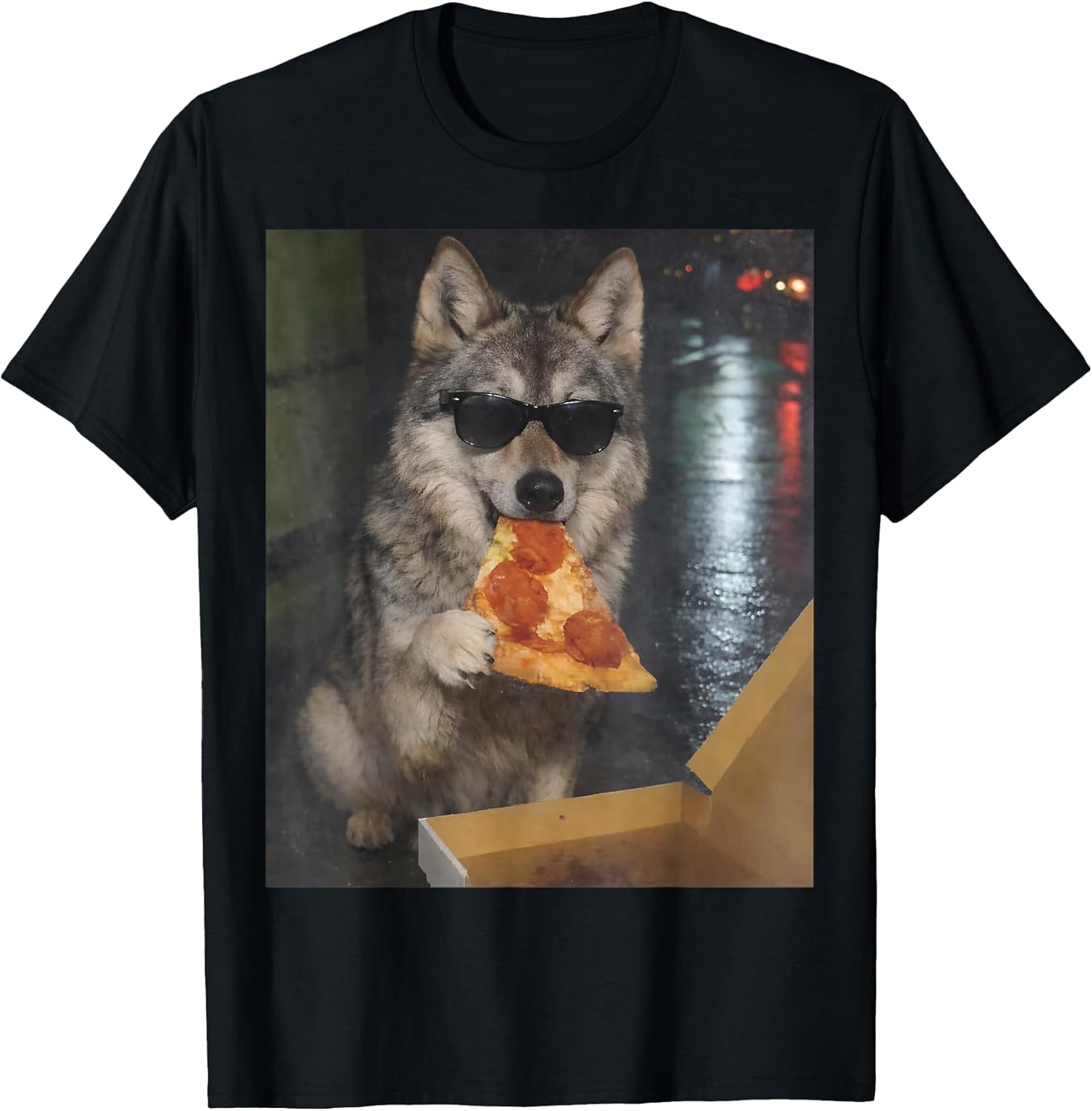 Funny Grey Wolf Foodie Vibes