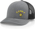 F-CAW-F Embroidered Premium Quality Adjustable Snapback Hat, F Caw F Hat Rooster Breathable Casual Trucker Hat for Men Women