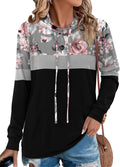 Hoodies for Women Camo Leopard Print Tops Pullover Hooded Sweatshirt Drawstring with Pocket