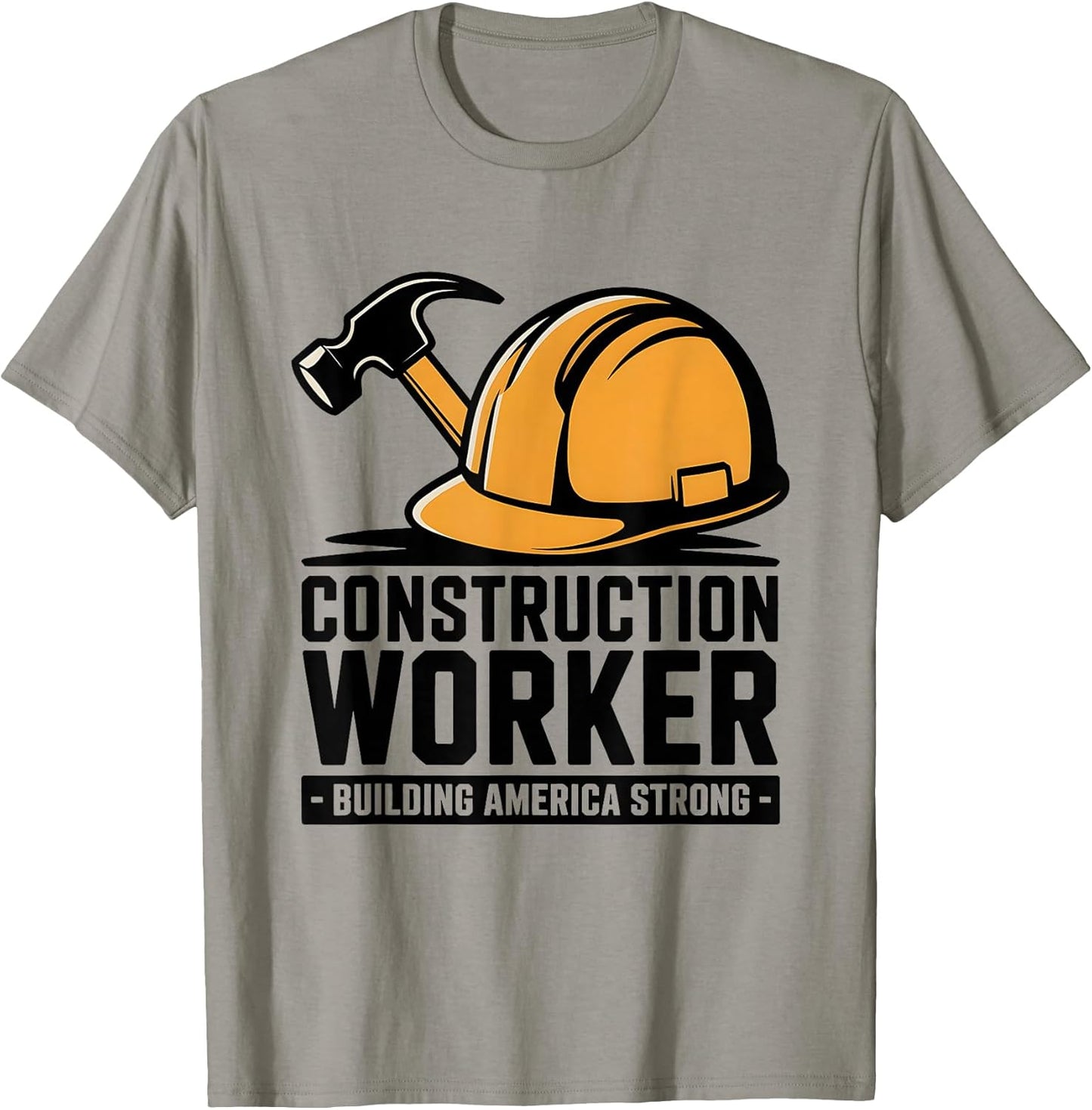 Construction Worker Building America Design T-Shirt
