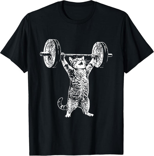 Funny Deadlift Cat Meme Workout Gym