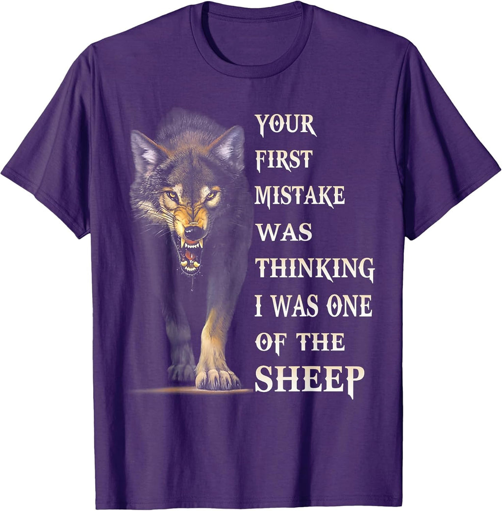 Funny Wolf I Was One Of The Sheep Tee Shirt
