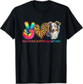 Peace Love Australian Shepherd Tie Dye Dog Lover T-Shirt