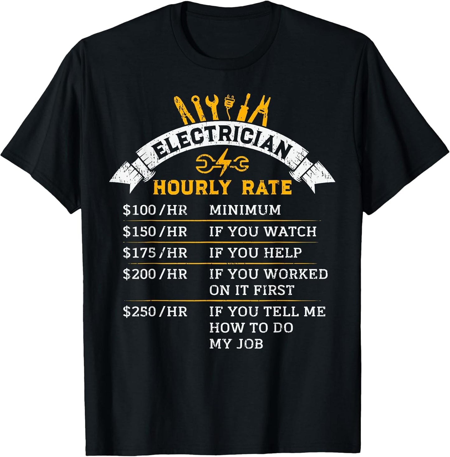 Electrician Dad Father Husband Hourly rate gifts