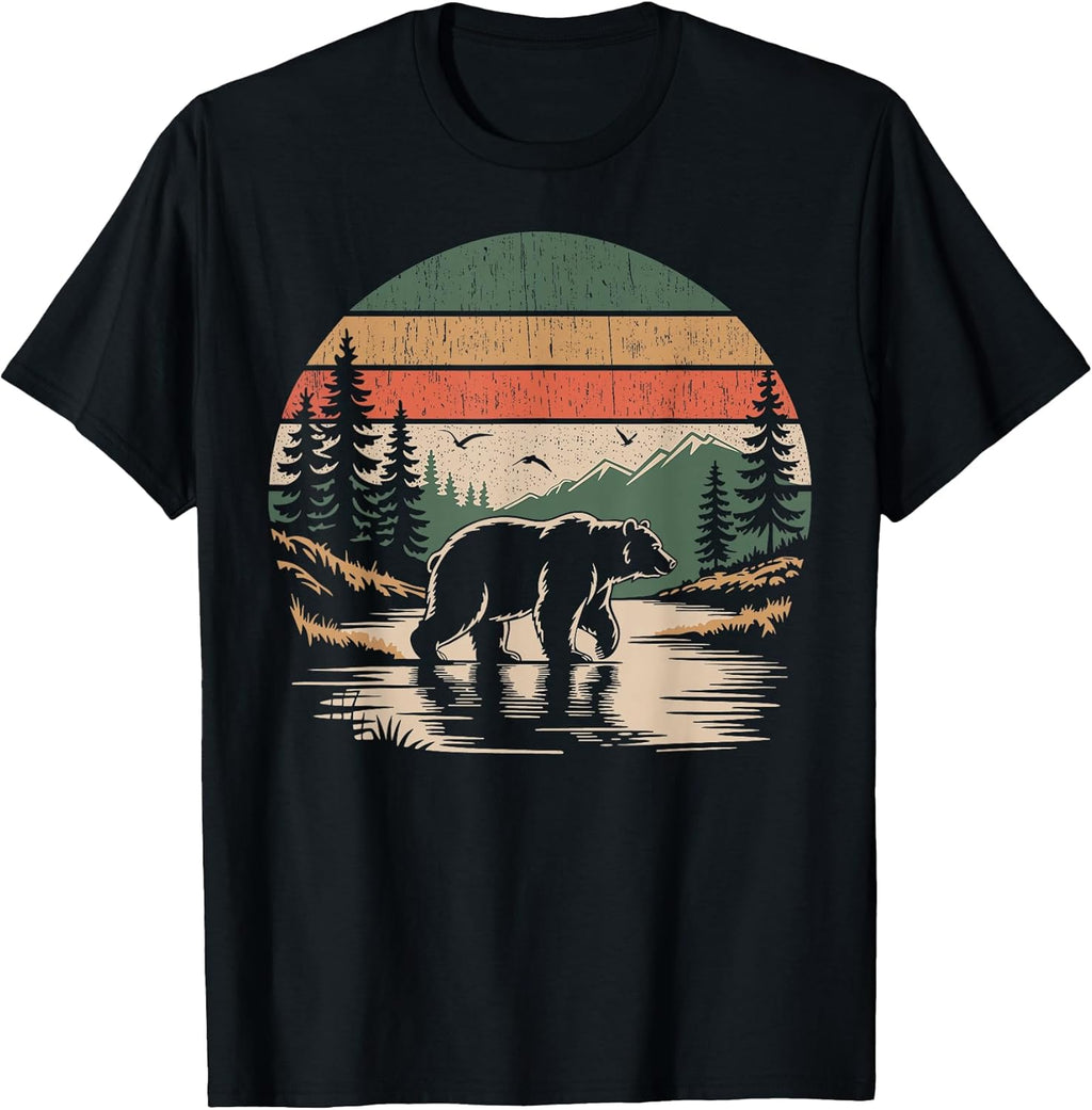 Wilderness Camping Hiking Retro Wildlife Nature