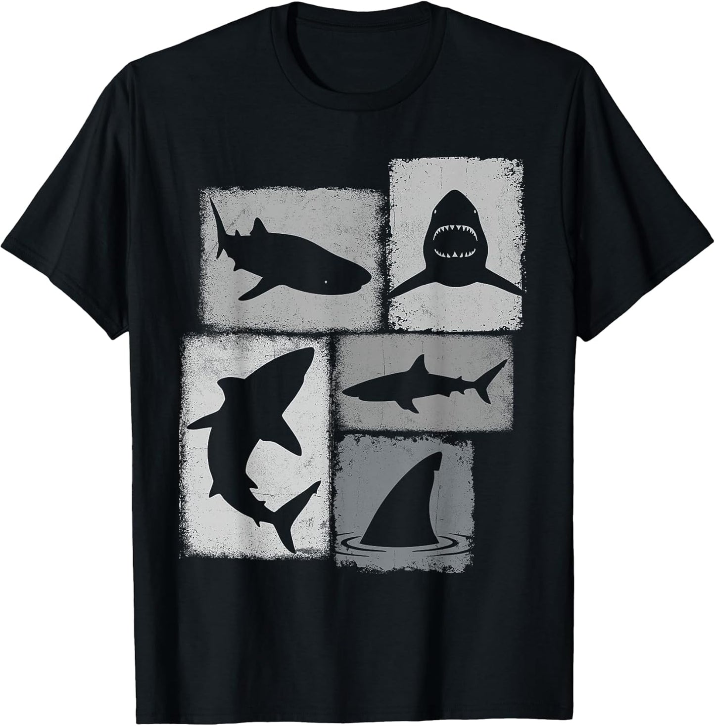 Shark Asymmetrical Collage Design