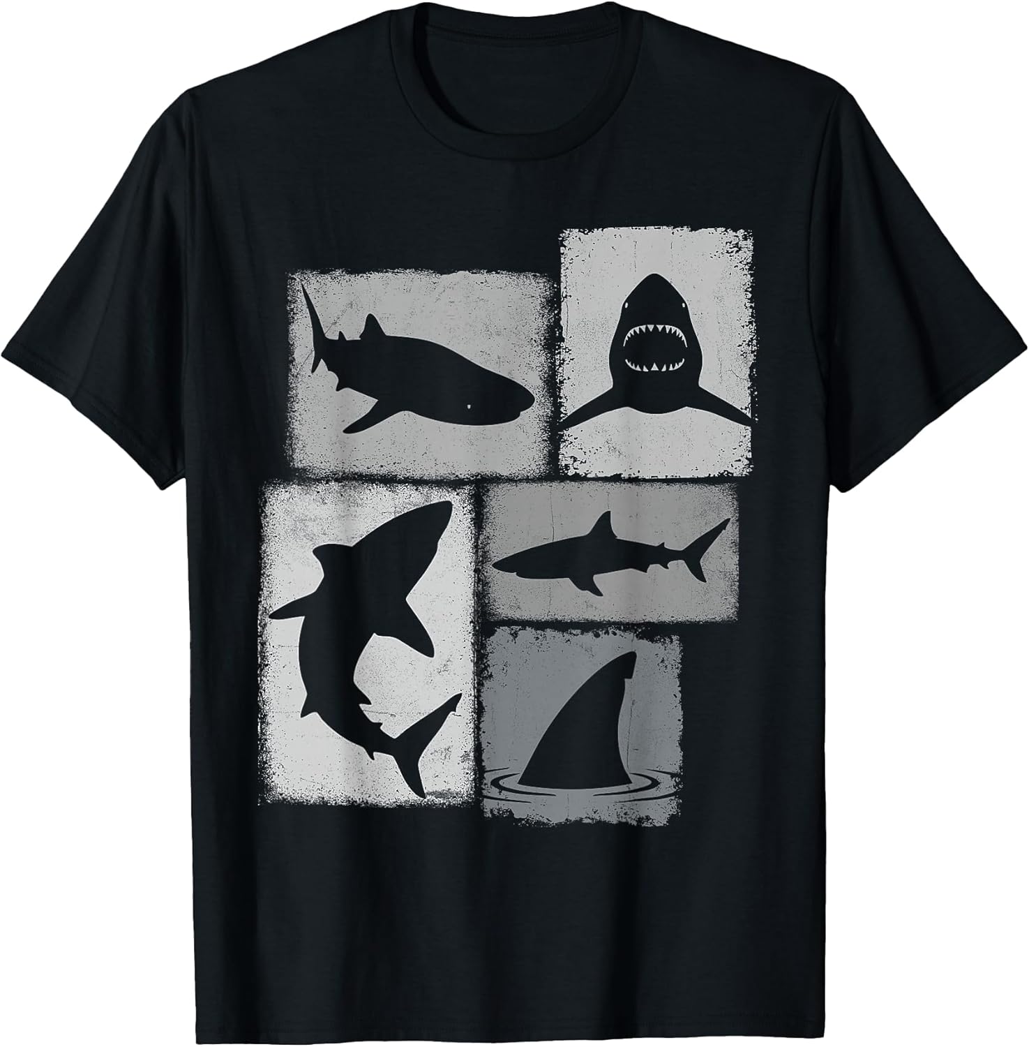 Shark Asymmetrical Collage Design