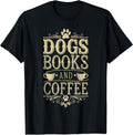 Dogs Books Coffee for Book Lover Shelter JM