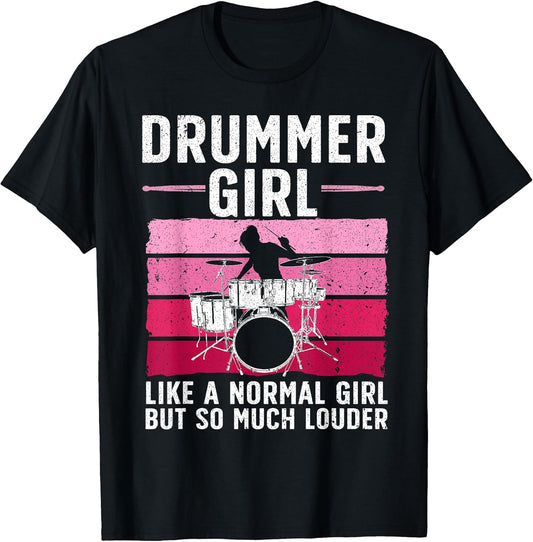 Best Drums for Girls Women Drummer Music Band Drum Musician T-Shirt
