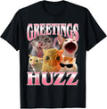 Funny Greetings Huzz Cat Lovers Men Women
