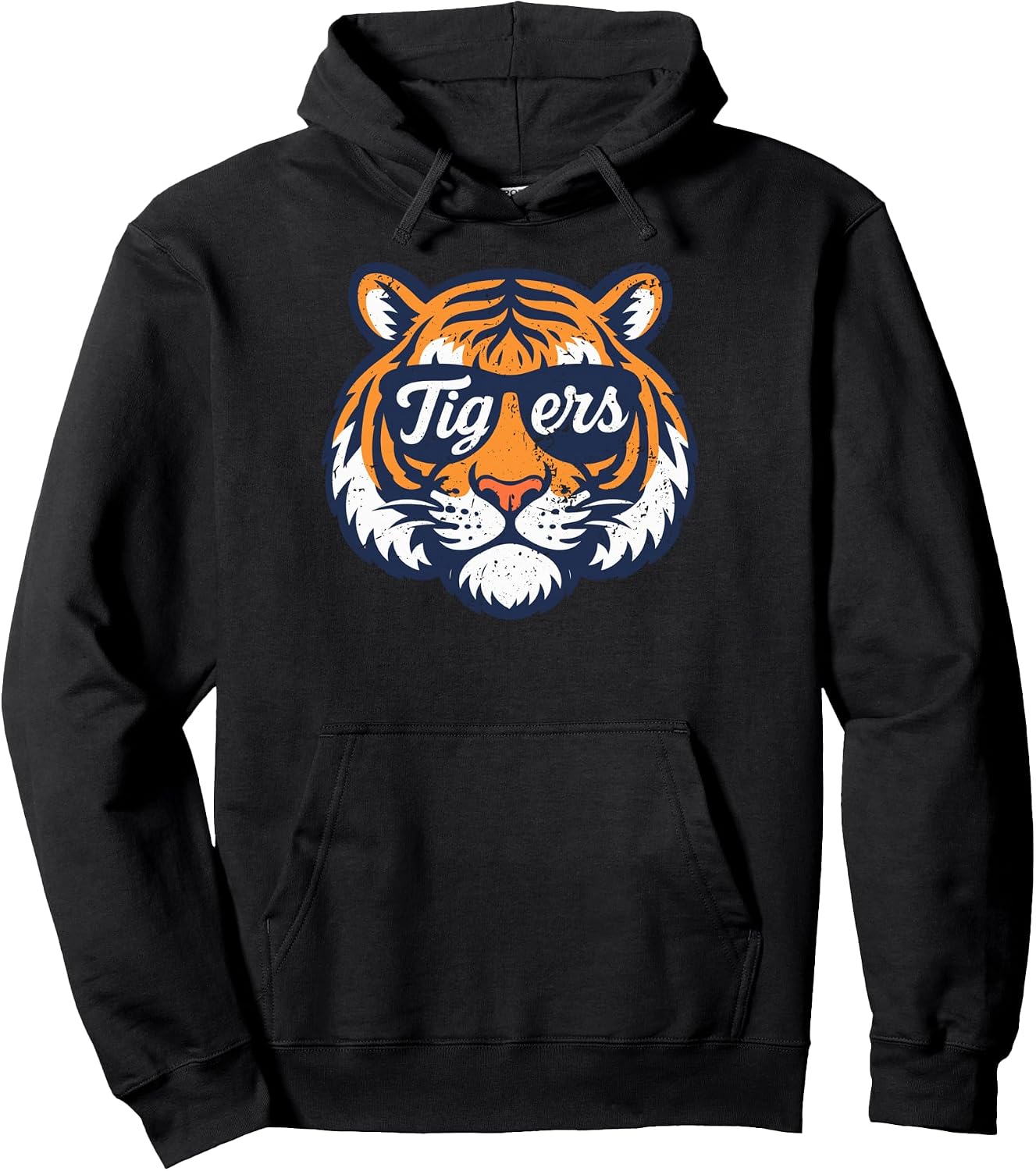 Vintage Tiger Wearing Sunglasses Retro Graphic Tee Tiger Pullover Hoodie