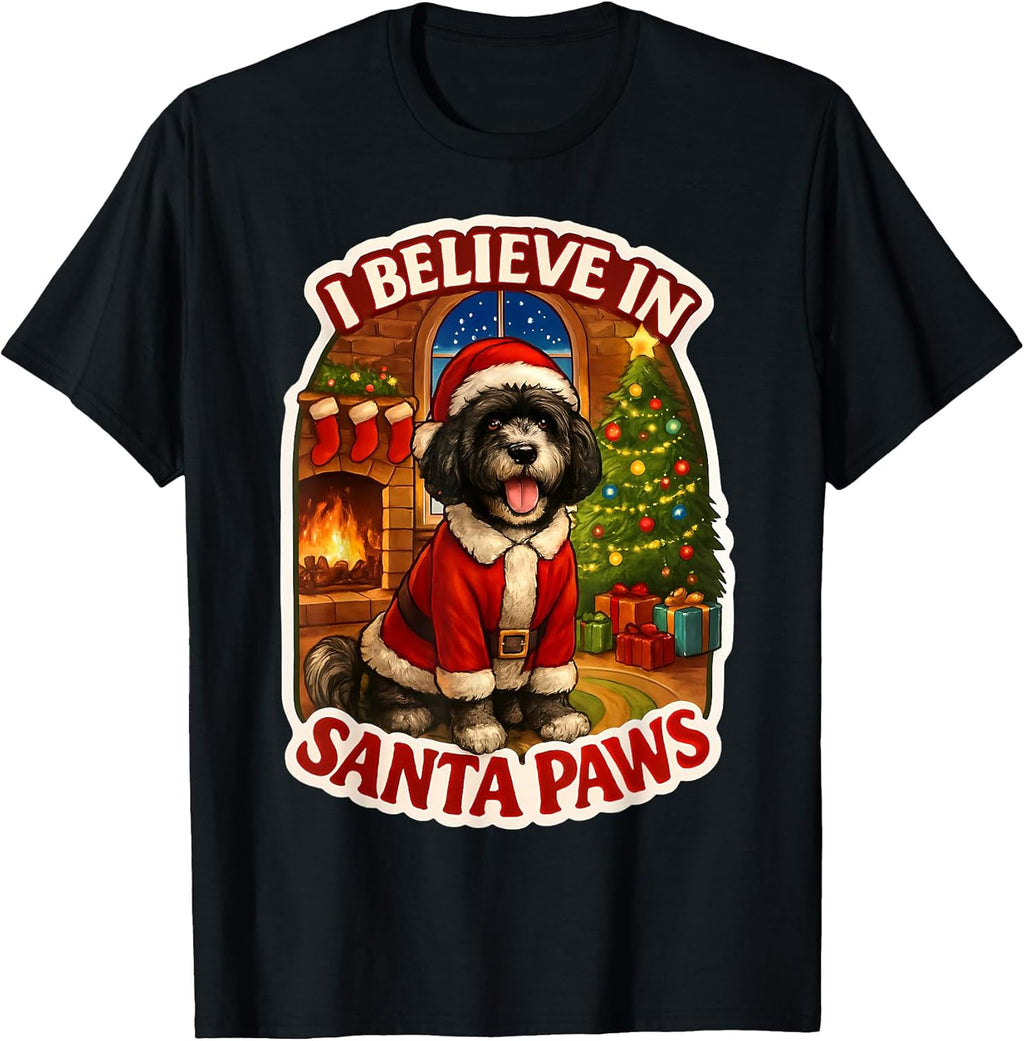 I Believe In Santa Paws Portuguese Water Dog Merch