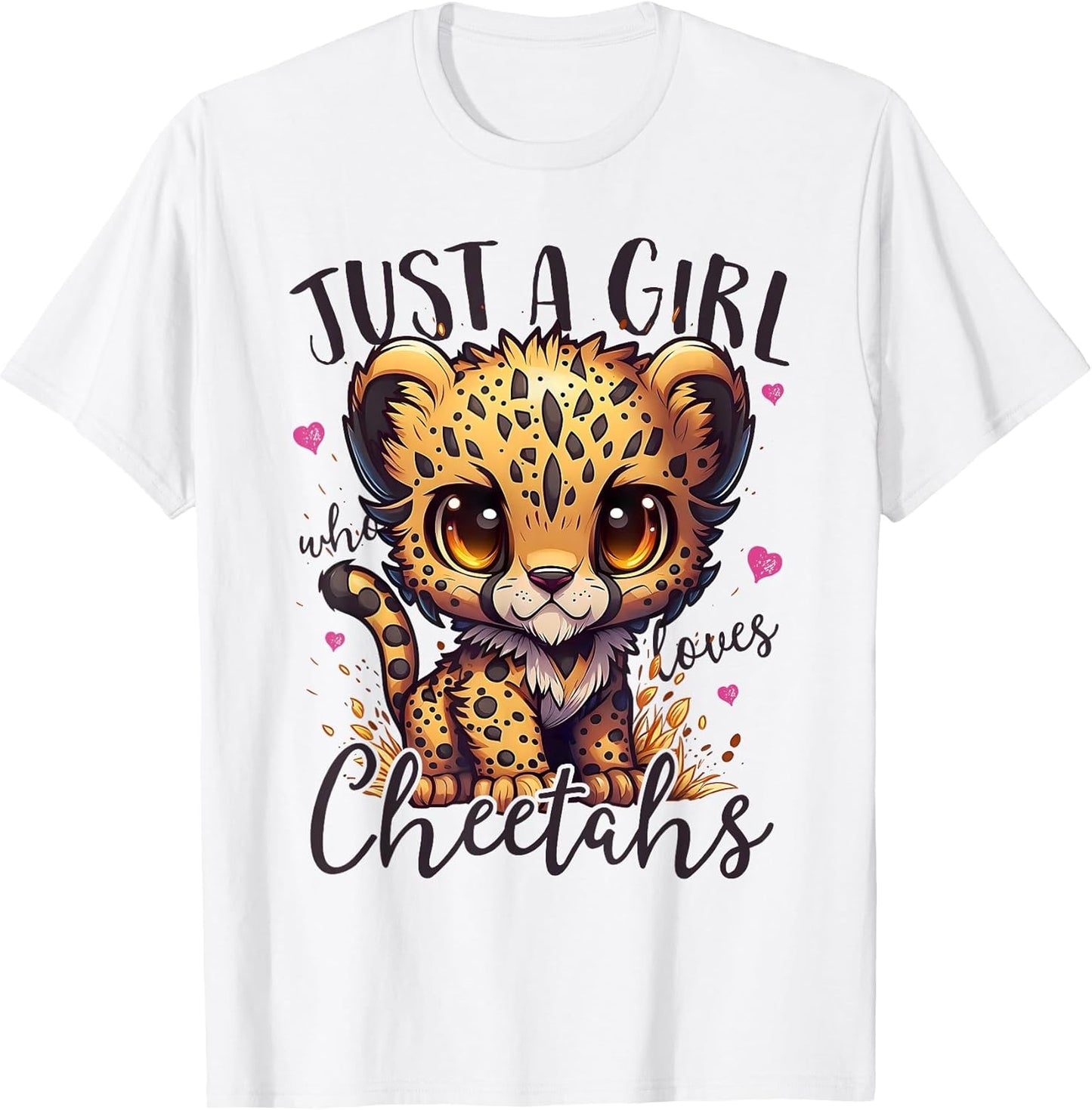 Just A Girl Who Loves Cheetahs Women Cheetah Cat Lover T-Shirt
