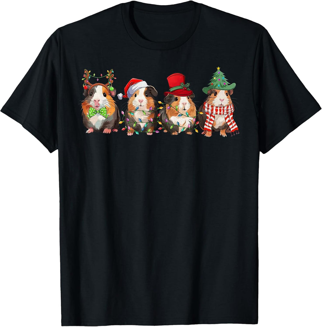 Funny Guinea Pig Christmas Tree Lights Pajama