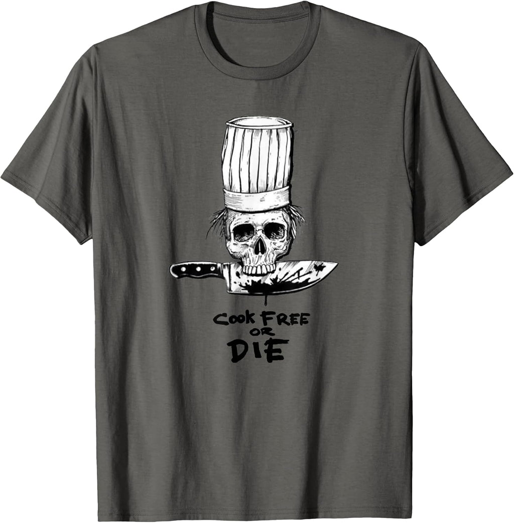 Bourdain Cook Free Or Die Funny Skull Chef Food