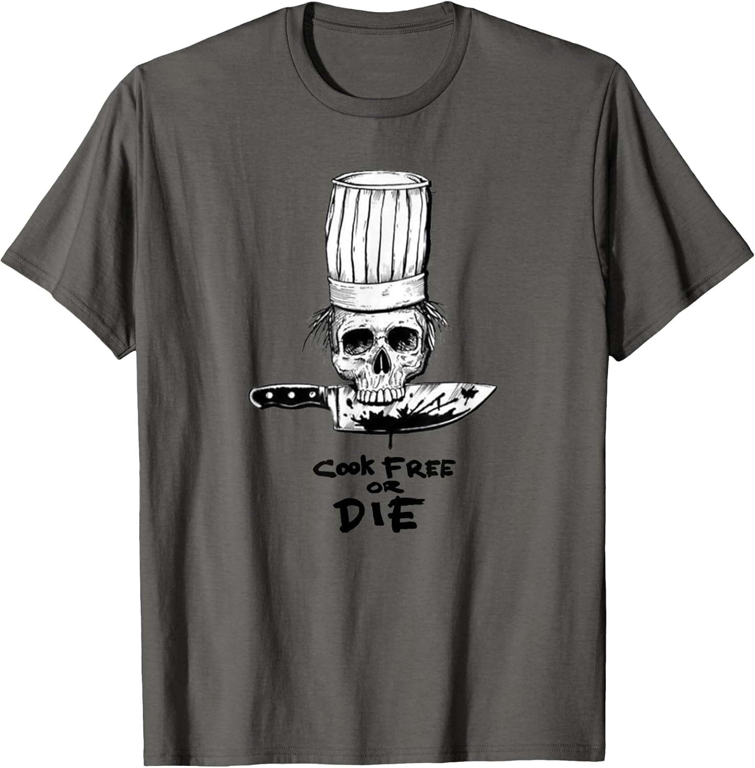 Bourdain Cook Free Or Die Funny Skull Chef Food