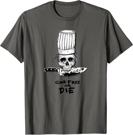 Bourdain Cook Free Or Die Funny Skull Chef Food