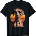 Cool Retro Vizsla Dog Mom Dad Vintage Pet Lovers T-Shirt