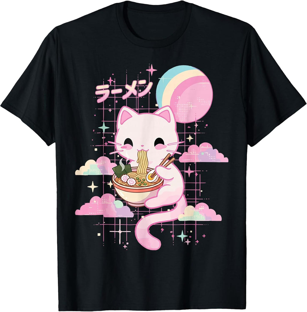 Kawaii Cute Anime Cat Japanese Food Noodle