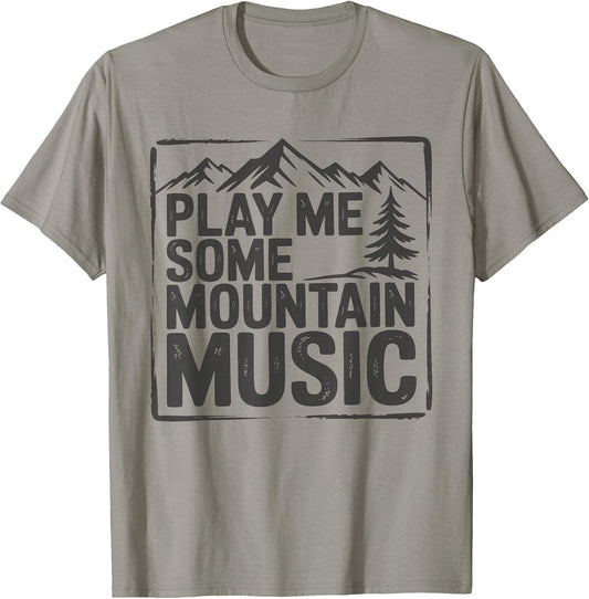 Play Me Some Mountain Music Retro Country Western T-Shirt