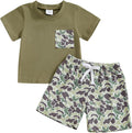 Toddler Baby Boy Summer Clothes Retro Camo Hunting Shirts T-Shirt Camouflage Shorts Set 6 12 18 24 Months 2T 3T 4T