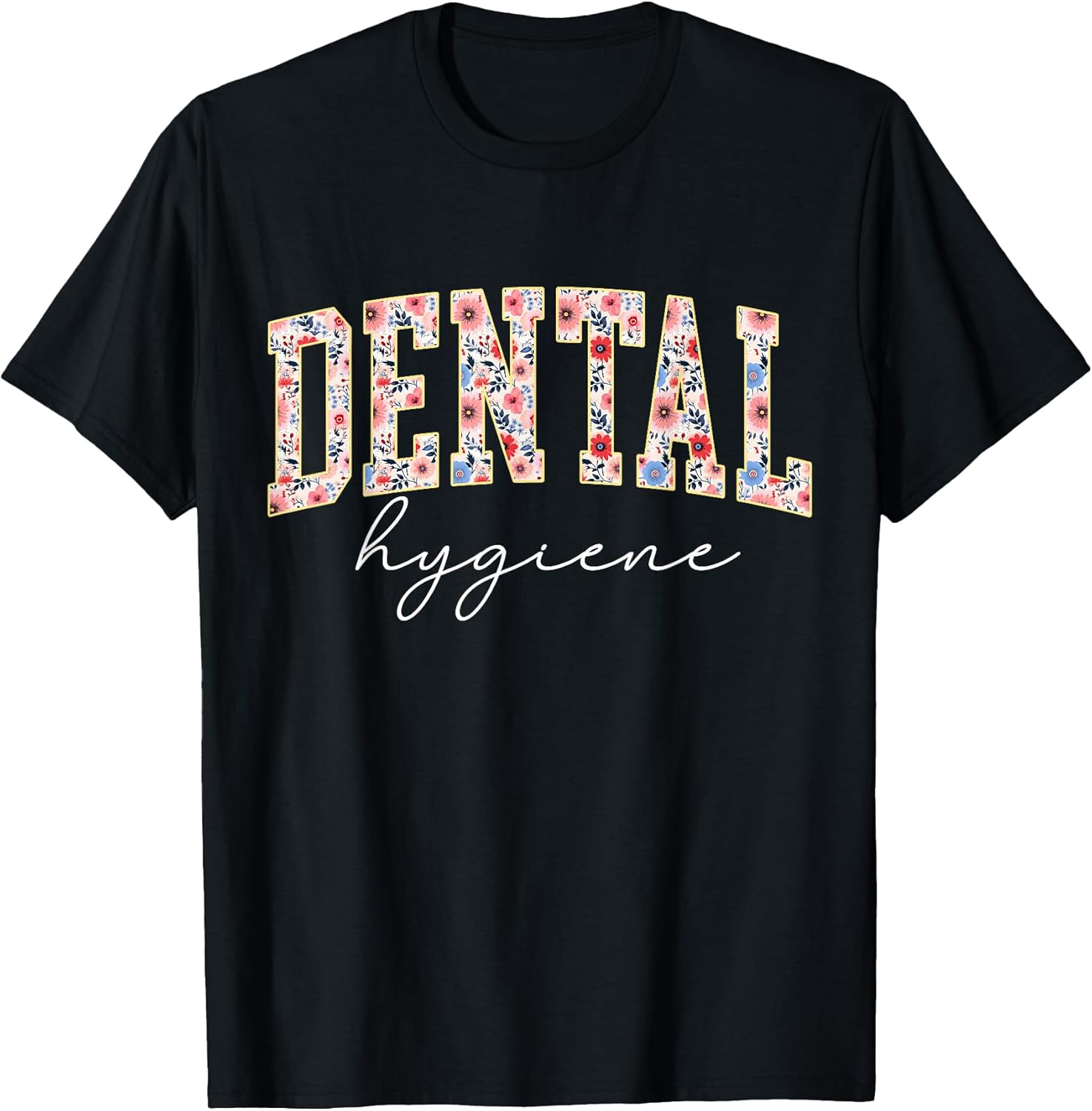 Groovy Dental Vibes Funny Dentist Hygienist Floral