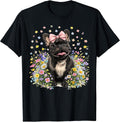 French Bulldog Mom Dog Lover Flower Frenchie Mama Women T-Shirt