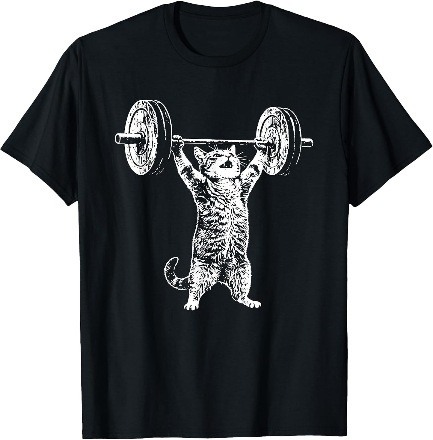 Vintage Weightlifting Cat Gym Deadlift Fitness