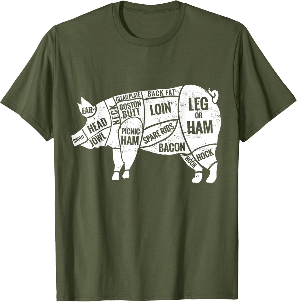 Pig Diagram T-Shirt | Butcher T-Shirts